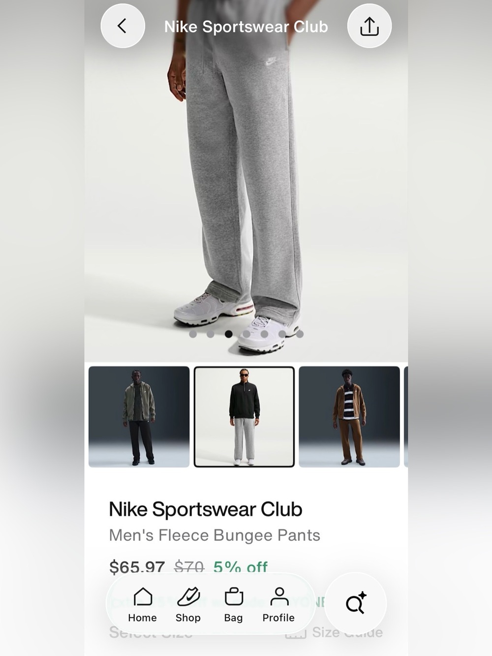 Men/Unisex Grey Nike Sweats Straight/Open Hem